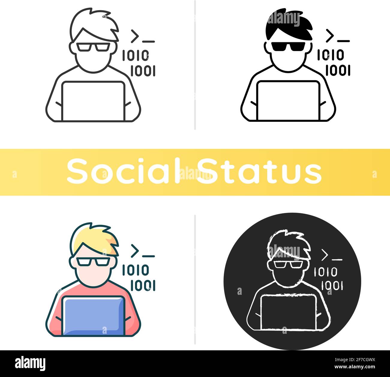 Programmer, computer expert icon Stock Vector Image & Art - Alamy