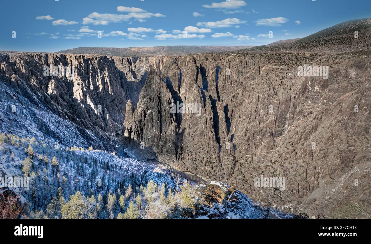 Black Canyon of the Gunnison National Park, South Rim in winter Stock Photo