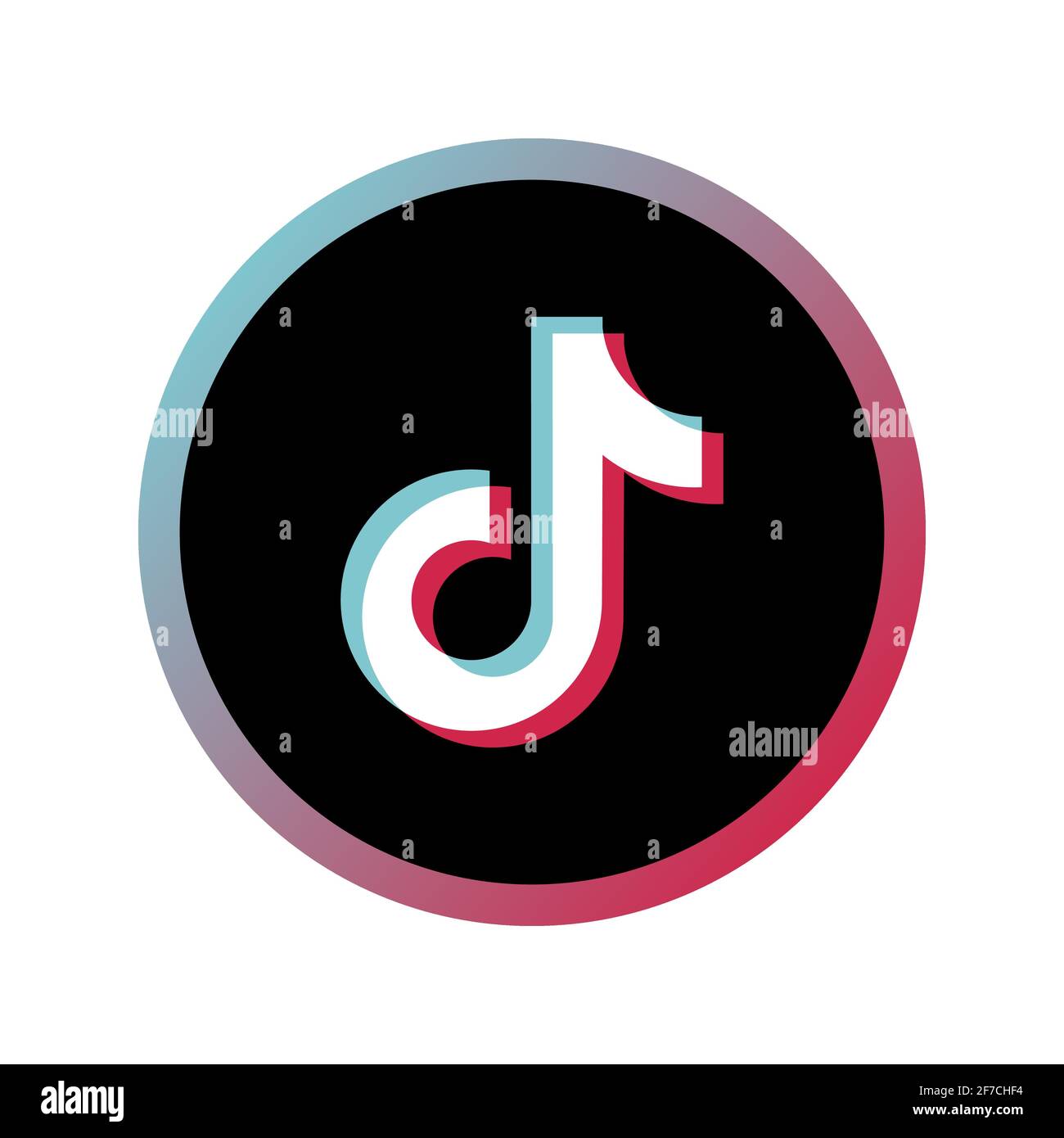 Tiktok Avatar Profile Frame Icon. Social Media Photo Border Vector Stock  Vector