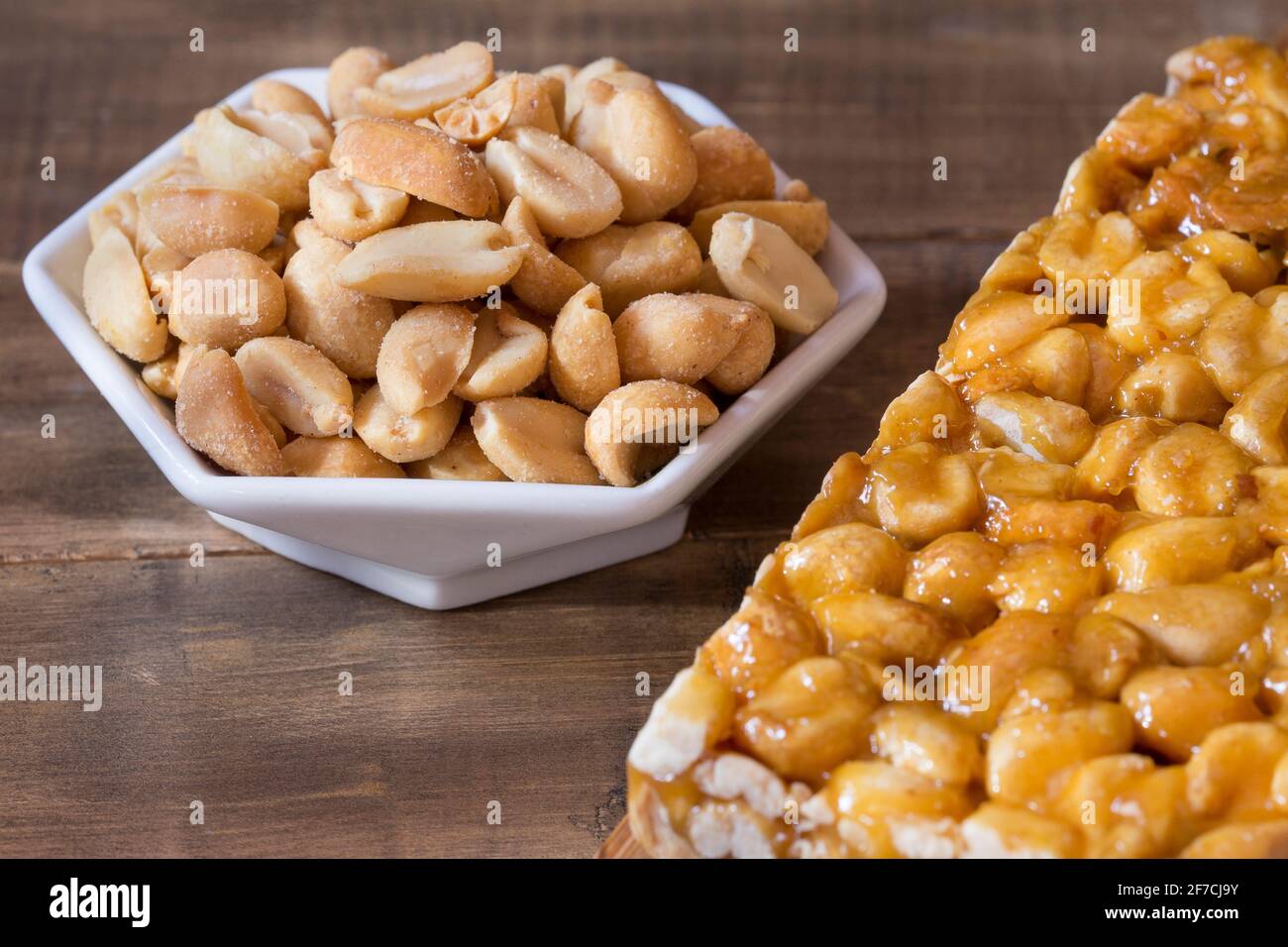 Honey bars with peanuts Arachis hypogaea Stock Photo Alamy
