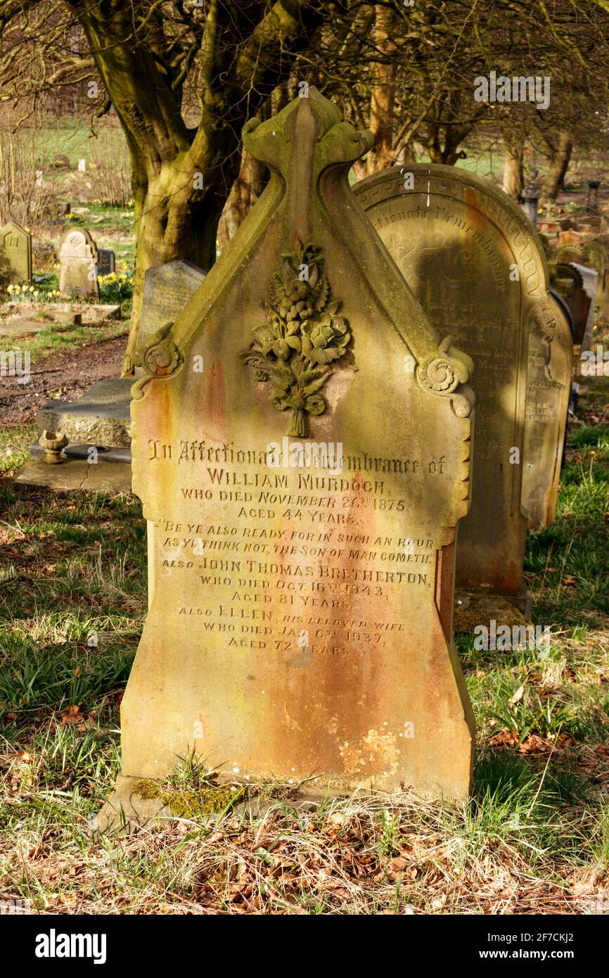 Victorian Gravestone at Blackburn Cemetery Stock Photo Alamy