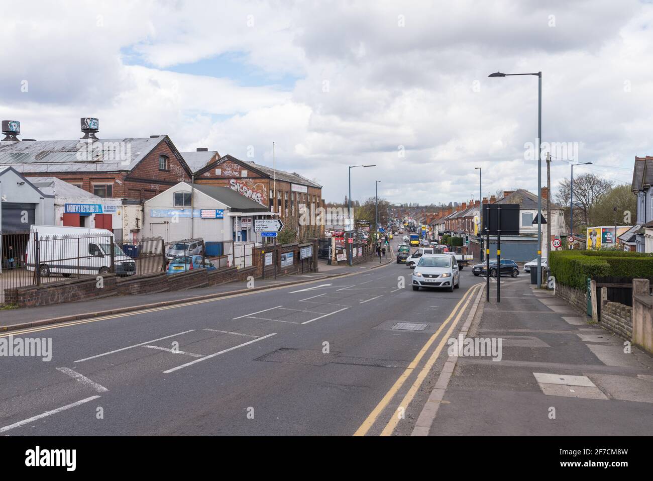 Shops and businesses on the Pershore Road, Stirchley, Birmingham,UK