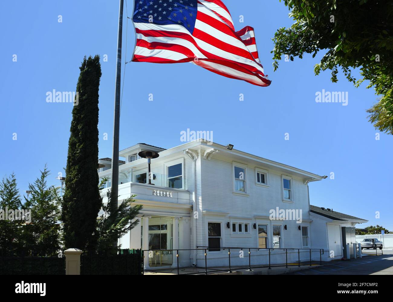 ANAHEIM, CALIFORNIA - 31 MAR 2021: The White House Italian Steak House, by Philanthropist  and Celebrity Chef Sir Bruno Serato. Stock Photo