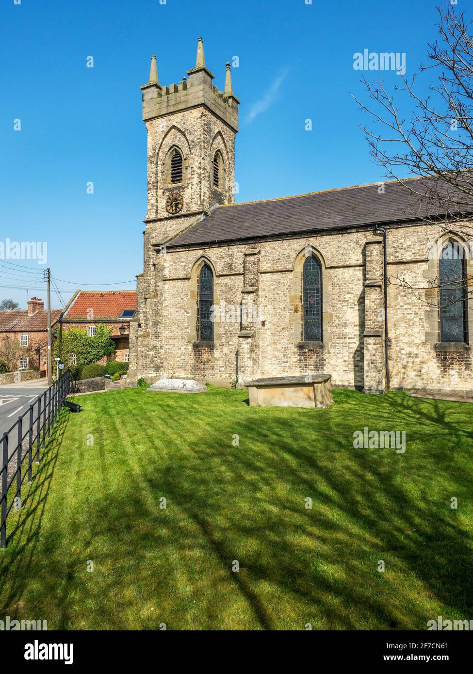 St Bartholomews  parish church in the village of Arkendale near Knaresborough North Yorkshire England Stock Photo