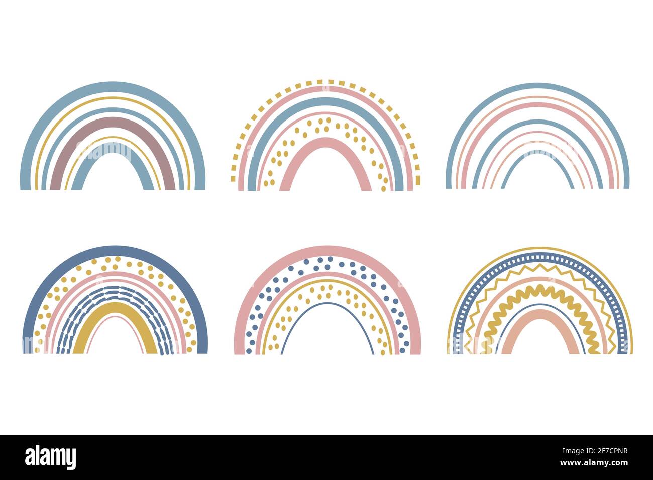 Cute baby boho rainbow set in scandinavian style, lovely decoration ...
