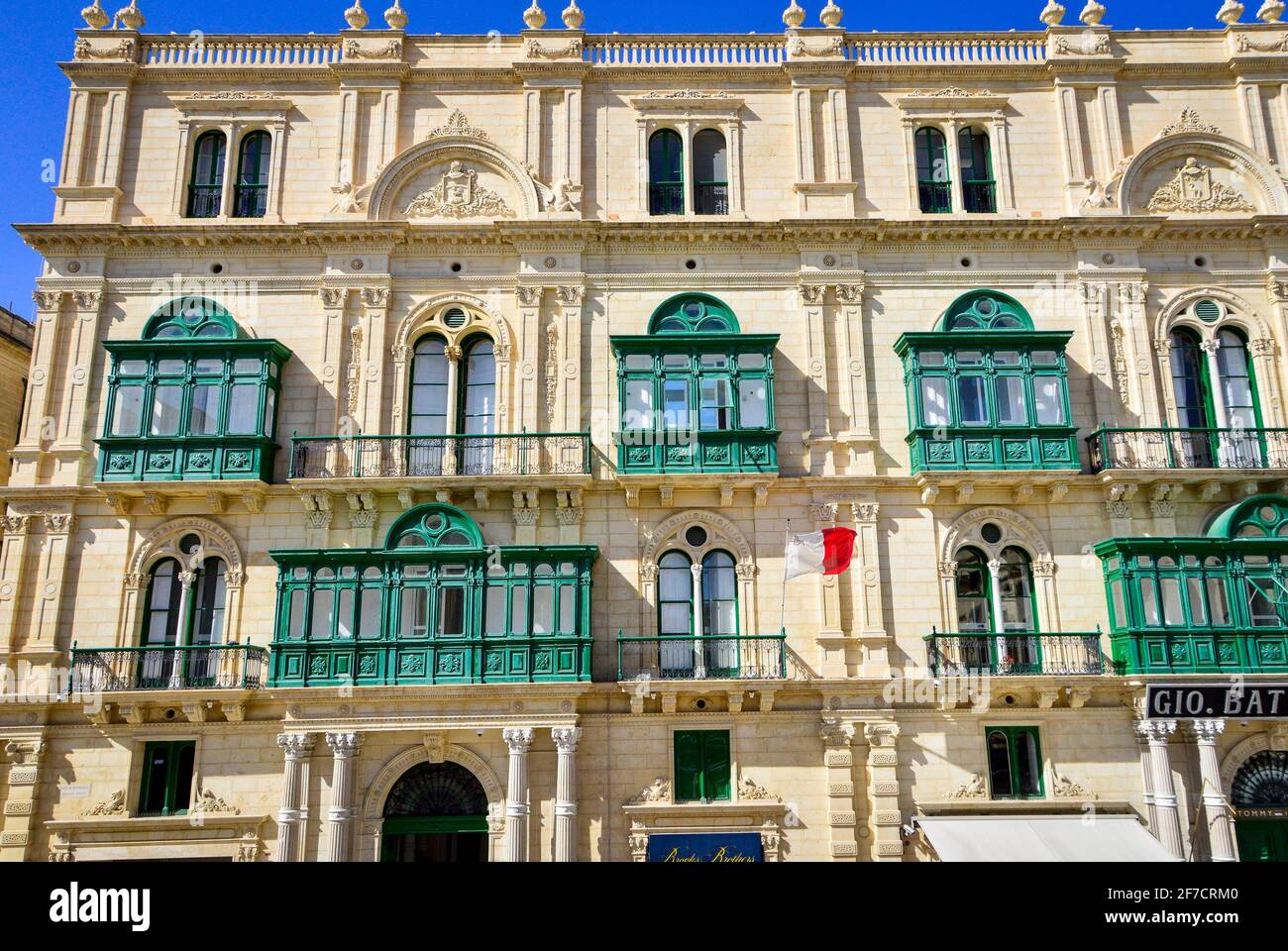 Valletta, Malta, Feb 27, 2020. Malta Valletta city centre in a sunny day. Stock Photo