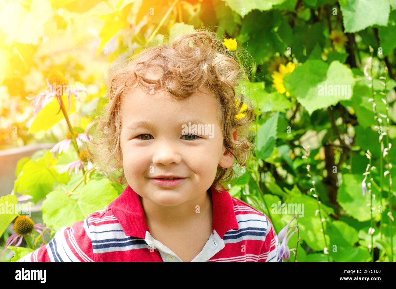 happy little boy portrait outdoors Stock Photo - Alamy