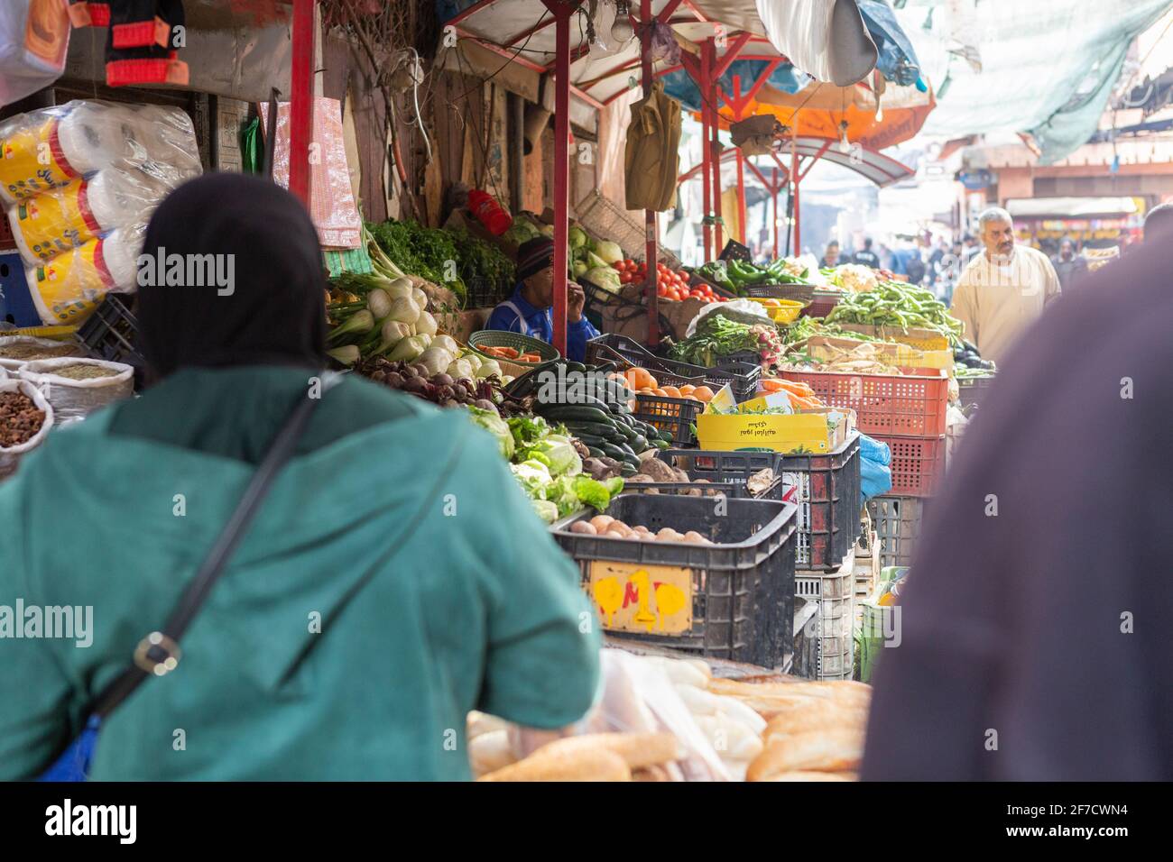Grocery shopping in the medina of Marrakech, Morocco Stock Photo - Alamy