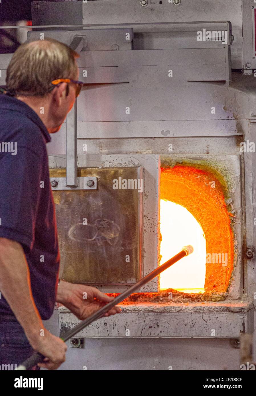 Glass blowing demonstration at The National Glass Centre in Sunderland