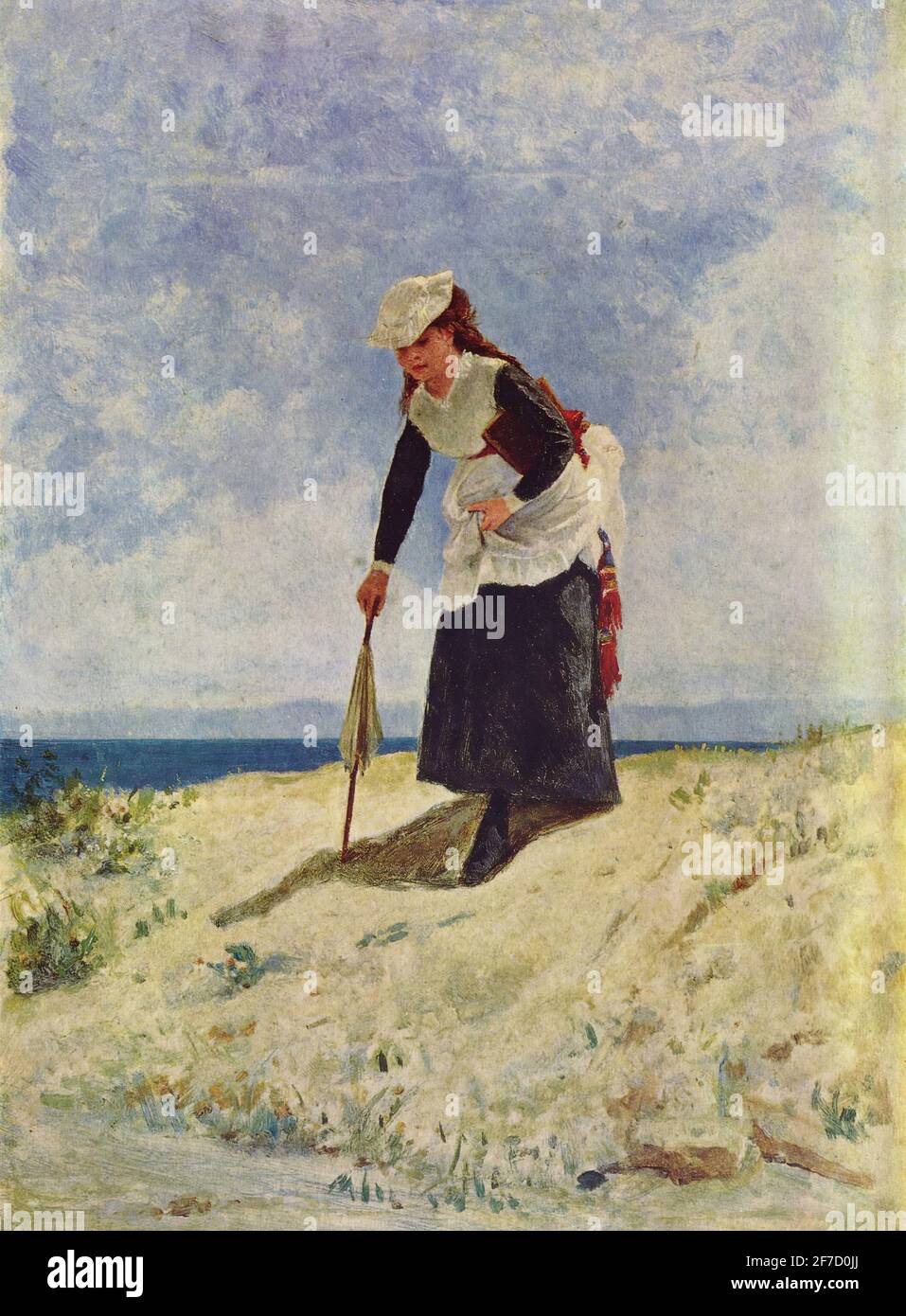 Giuseppe De Nitti Woman Beach Stock Photo Alamy