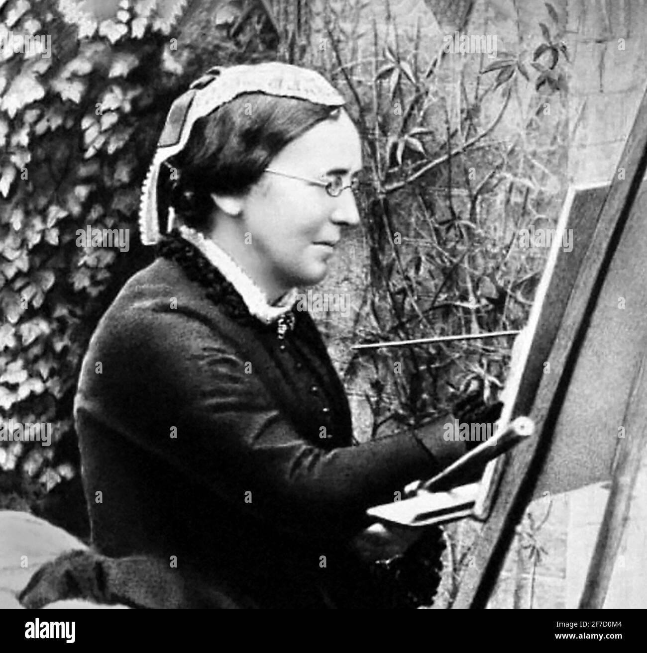Marianne North. Portrait of the English Victorian biologist and botanical artist, Marianne North (1830-1890), c. 1886 Stock Photo
