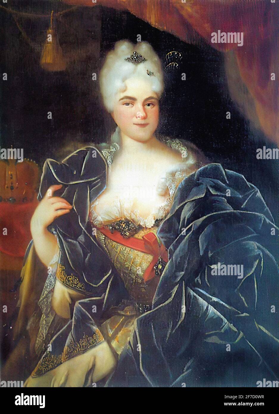 Ivan Nikitin - Catherine I Russi 1717 Stock Photo
