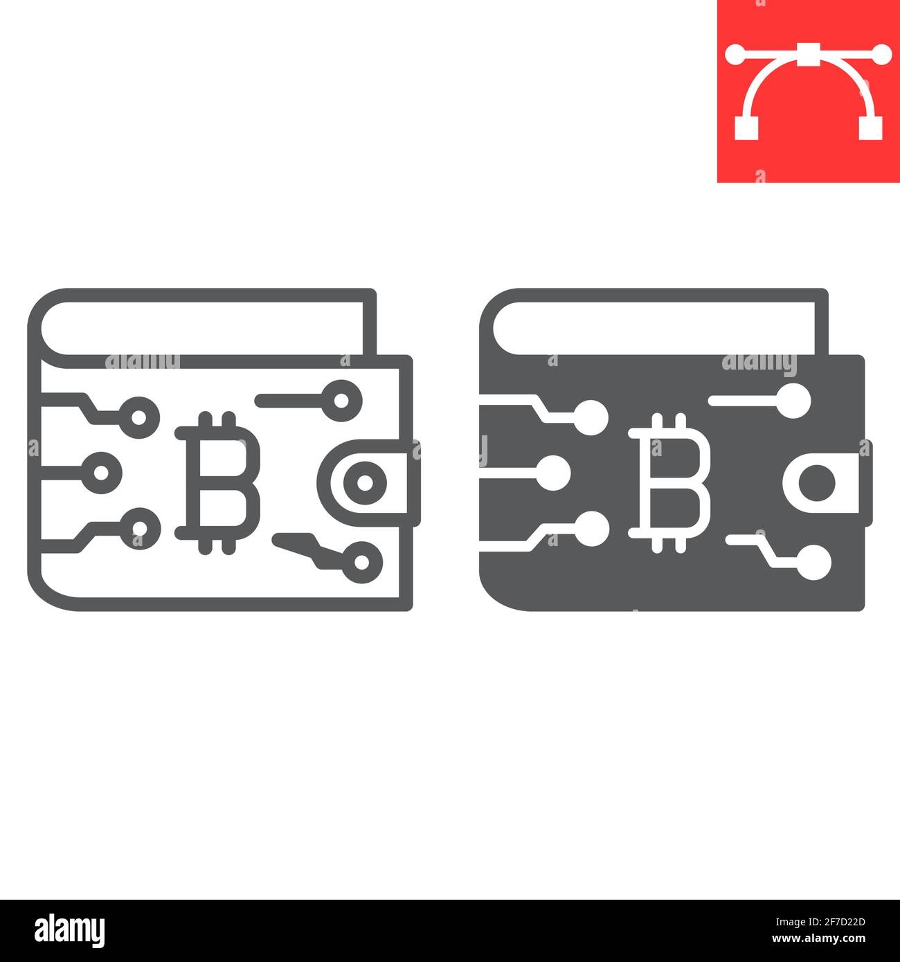 Digital wallet outline vector hi-res stock photography and images - Alamy