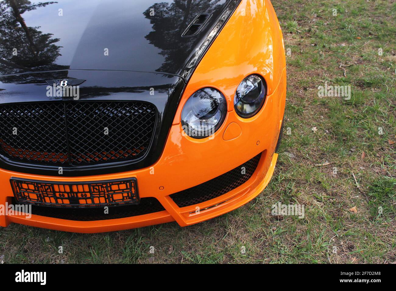 Kiev, Ukraine - April 9, 2014: Luxury British car Bentley Continental GT Mansory Stock Photo