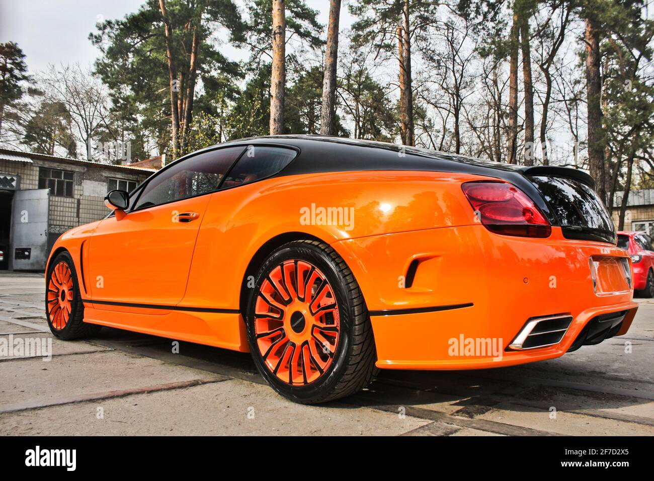 Kiev, Ukraine - April 9, 2014: Luxury British car Bentley Continental GT Mansory Stock Photo