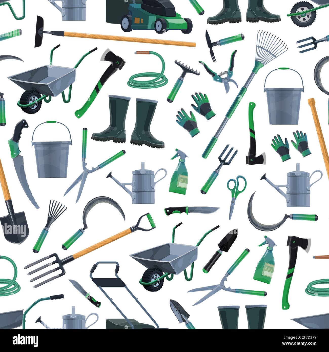 Gardening and farming agriculture tools pattern Stock Vector Image & Art -  Alamy