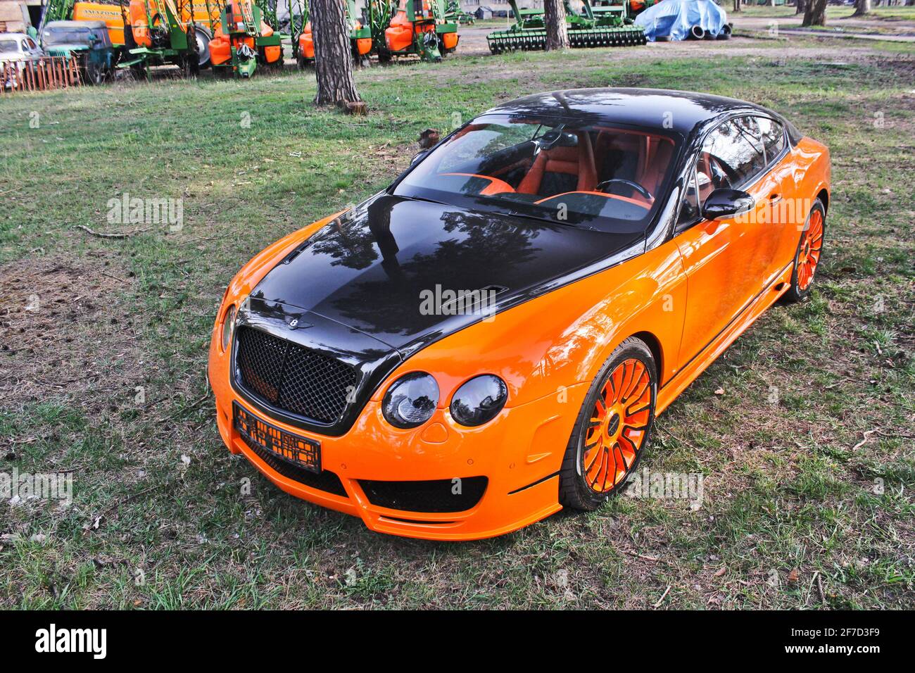 Kiev, Ukraine - April 9, 2014: Luxury British car Bentley Continental GT Mansory Stock Photo