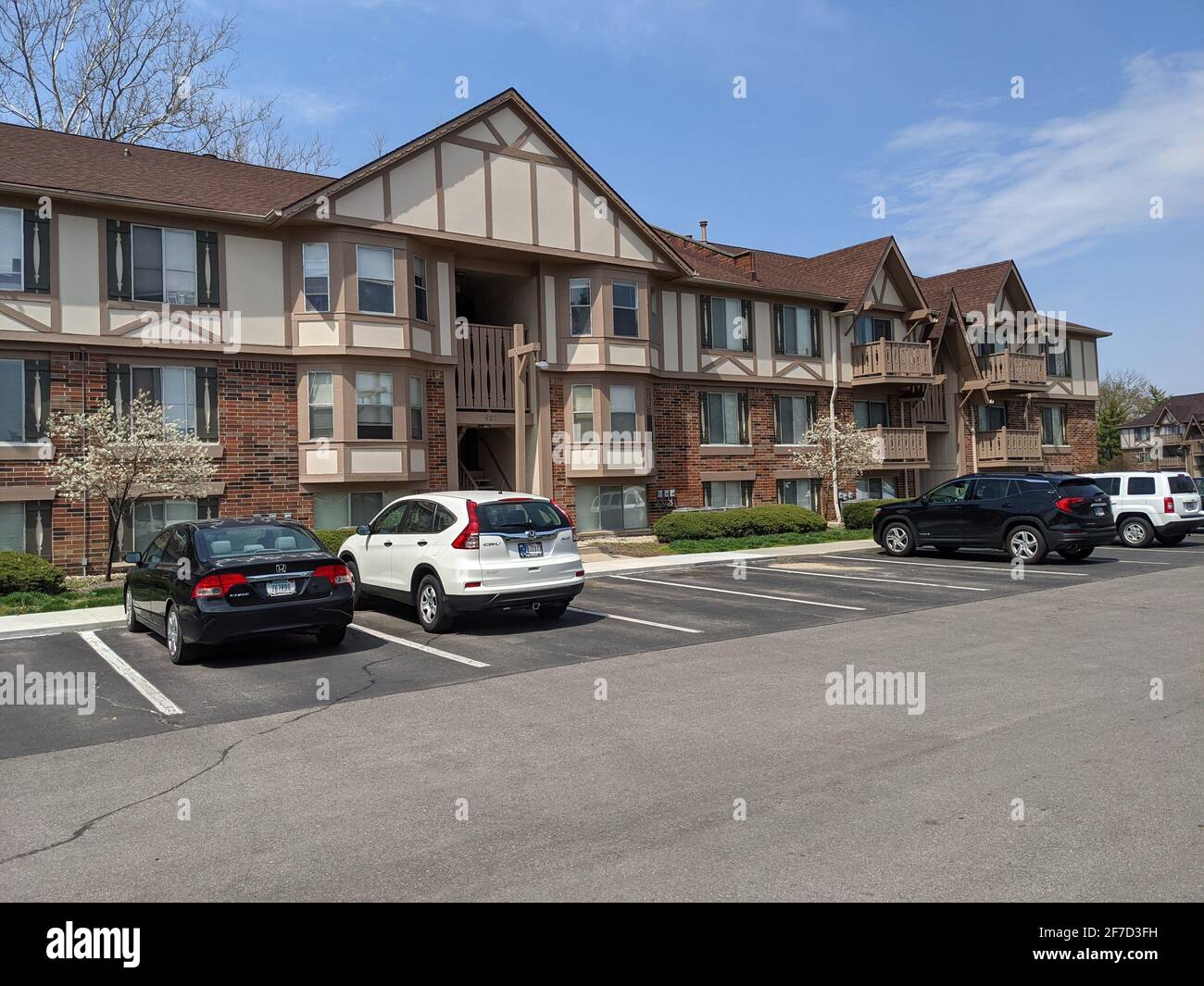 An Apartment Complex Parking Lot Stock Photo - Alamy