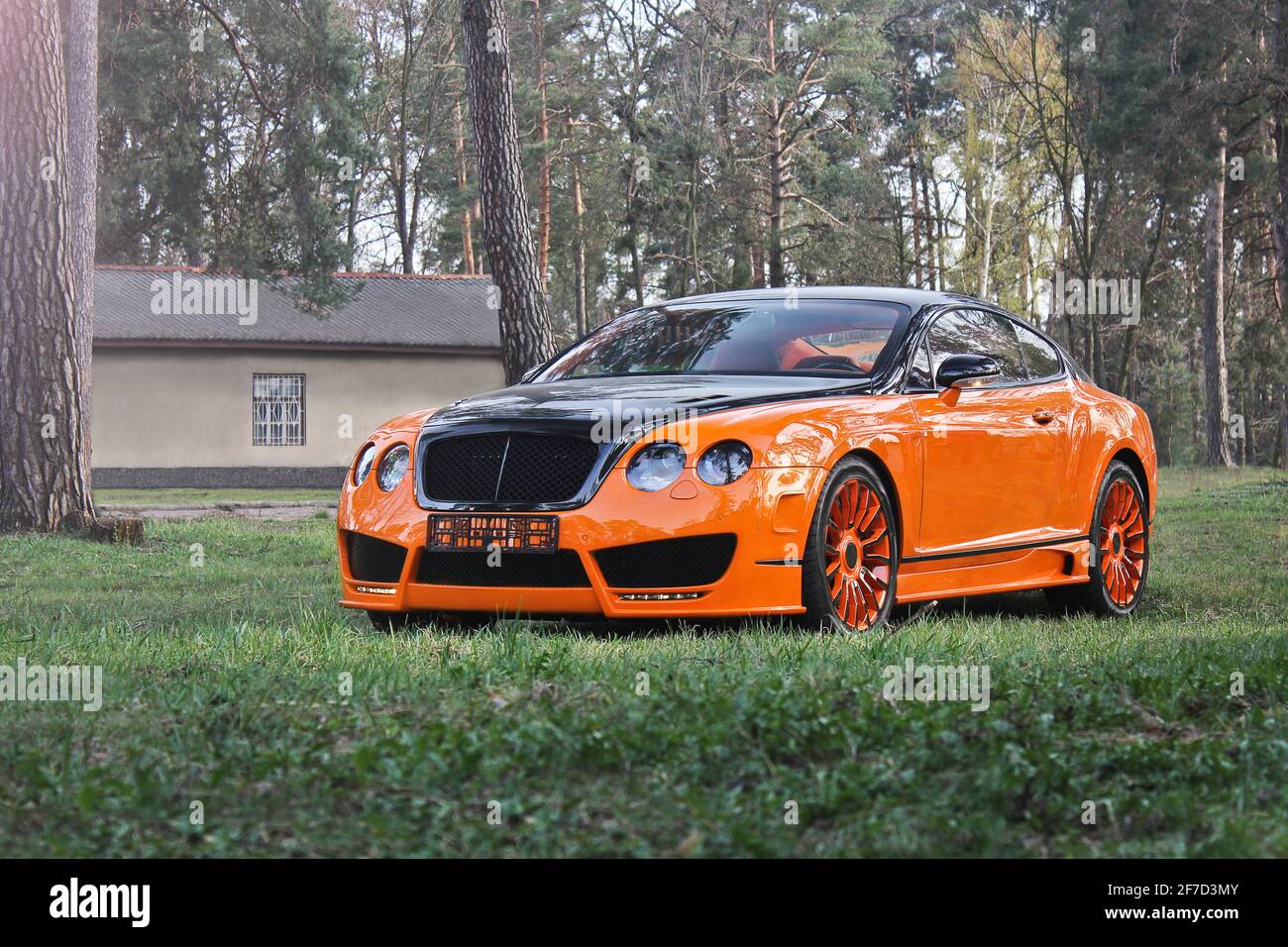 Kiev, Ukraine - April 9, 2014: Luxury British car Bentley Continental GT Mansory Stock Photo