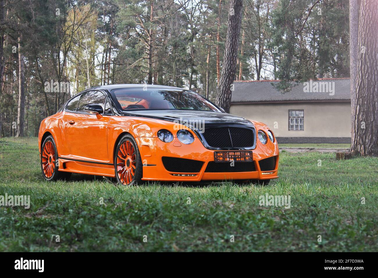 Kiev, Ukraine - April 9, 2014: Luxury British car Bentley Continental GT Mansory Stock Photo