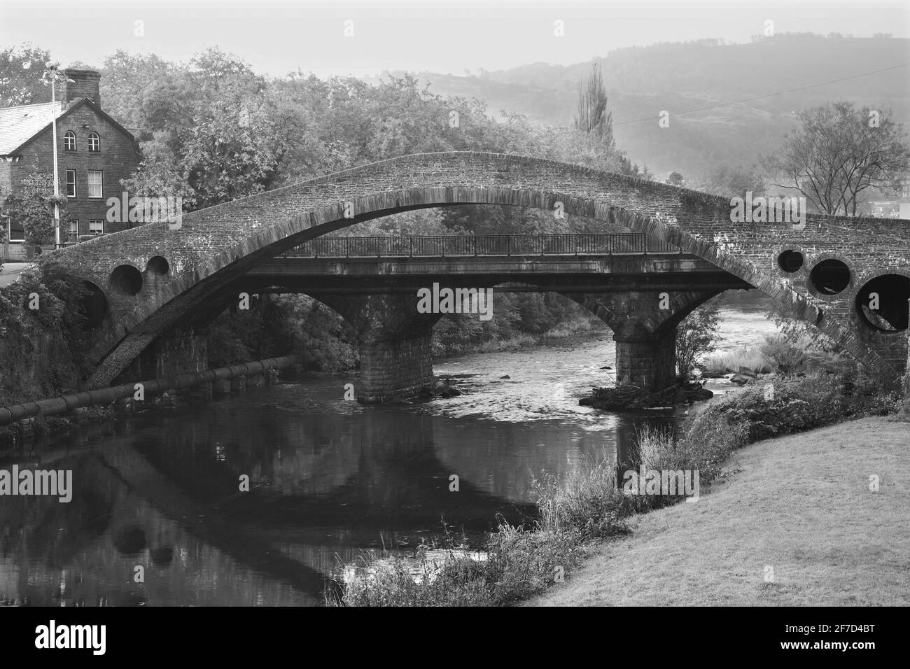 The Old Bridge, Pontypridd, Rhondda Cynon Taff, South Wales, UK Stock