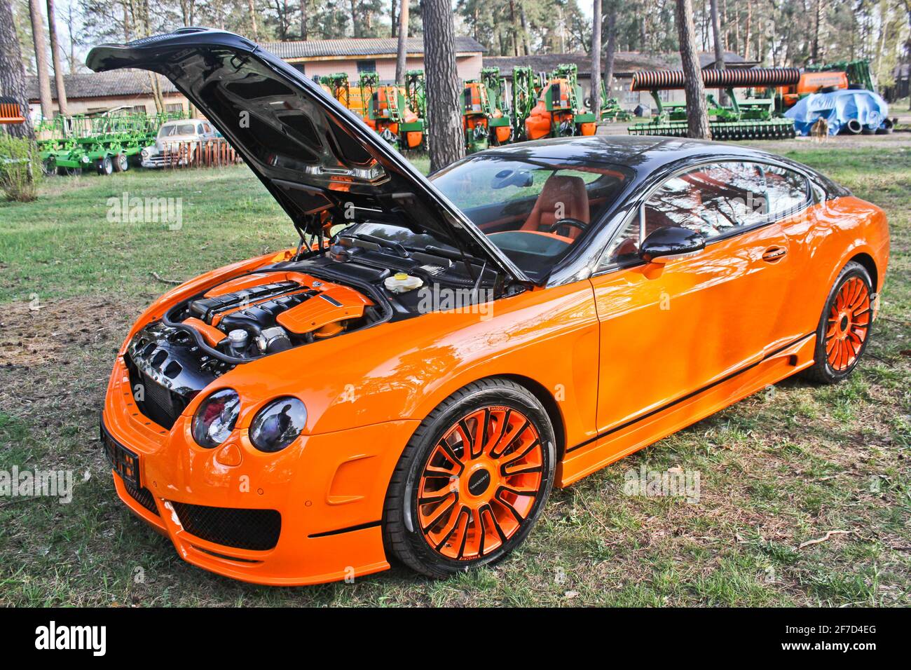 Kiev, Ukraine - April 9, 2014: Luxury British car Bentley Continental GT Mansory Stock Photo