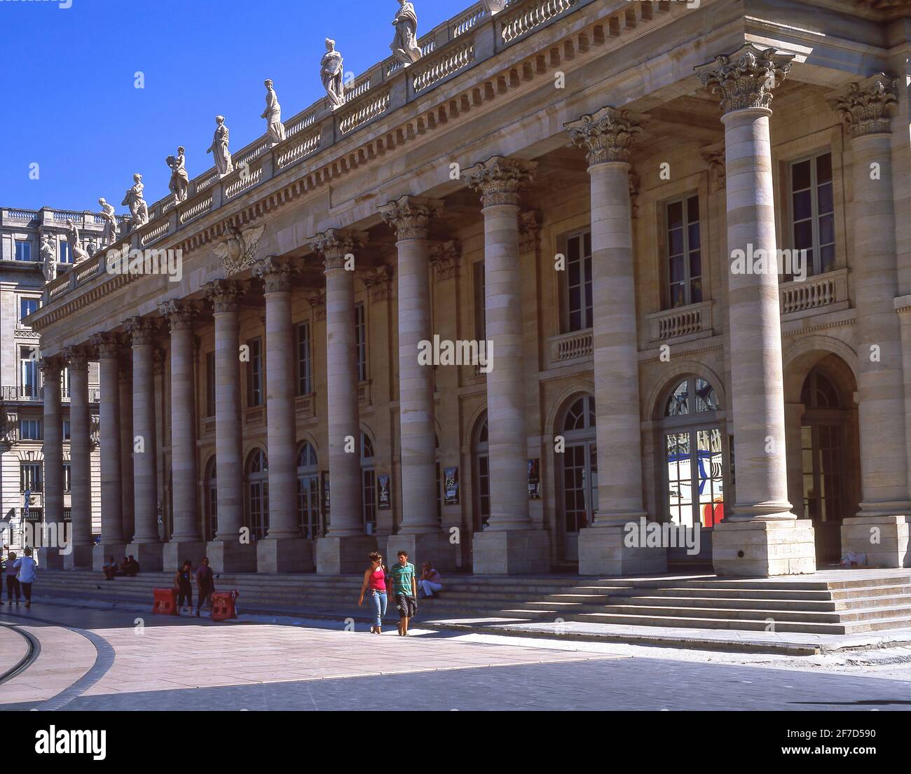 Grand Theatre, Place De La Comedie, Bordeaux, Gironde, Aquitaine, France Stock Photo