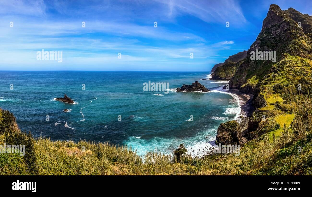 São Cristovão Viewpoint Boaventura Madeira Panorama Stock Photo