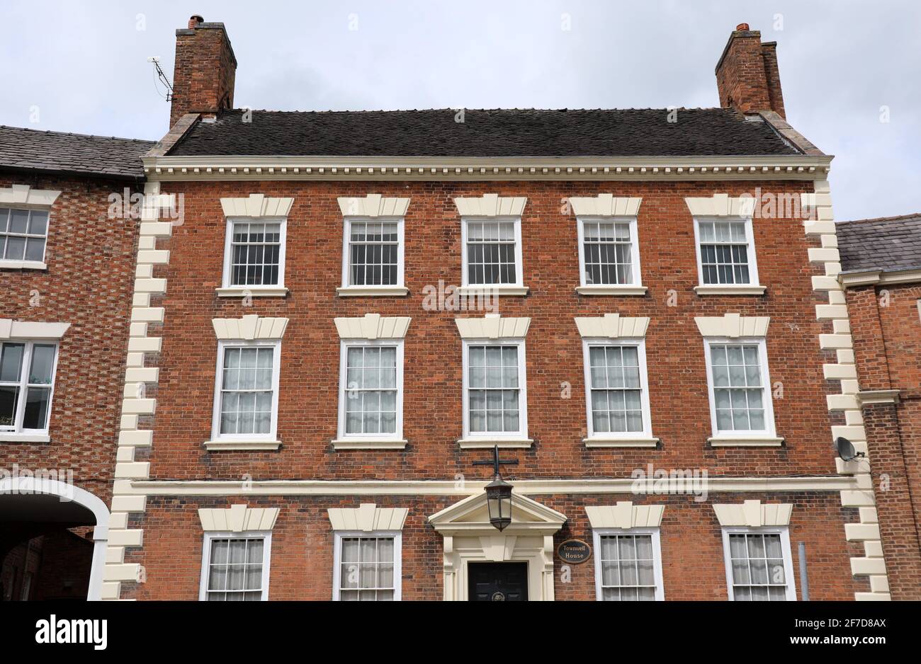 Early Georgian Townwell House on Welsh Row in Nantwich Stock Photo