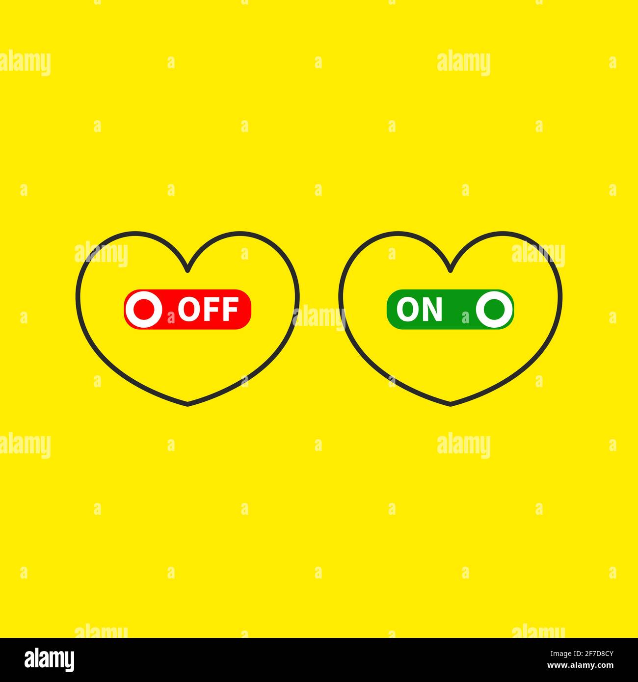 Love Hate Symbol Stock Vector Images - Alamy