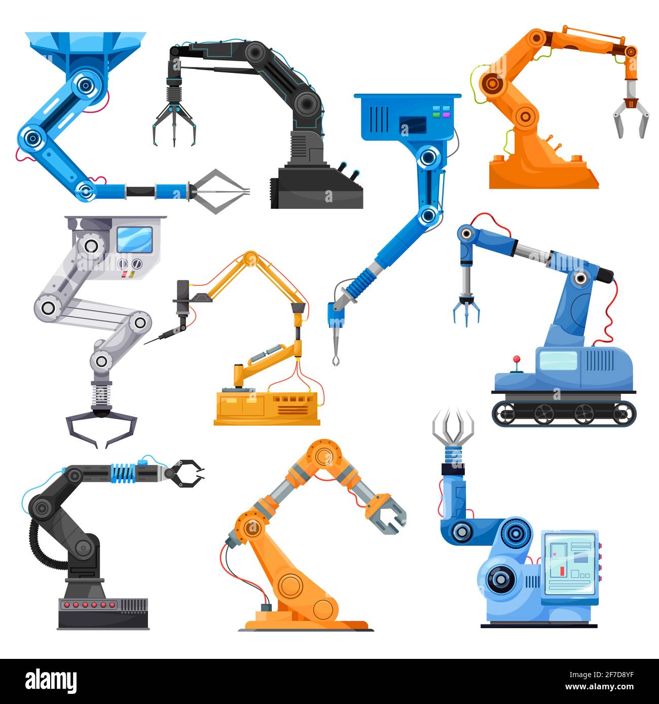 Industrial robotic arms of robot manipulator Stock Vector Image & Art -  Alamy