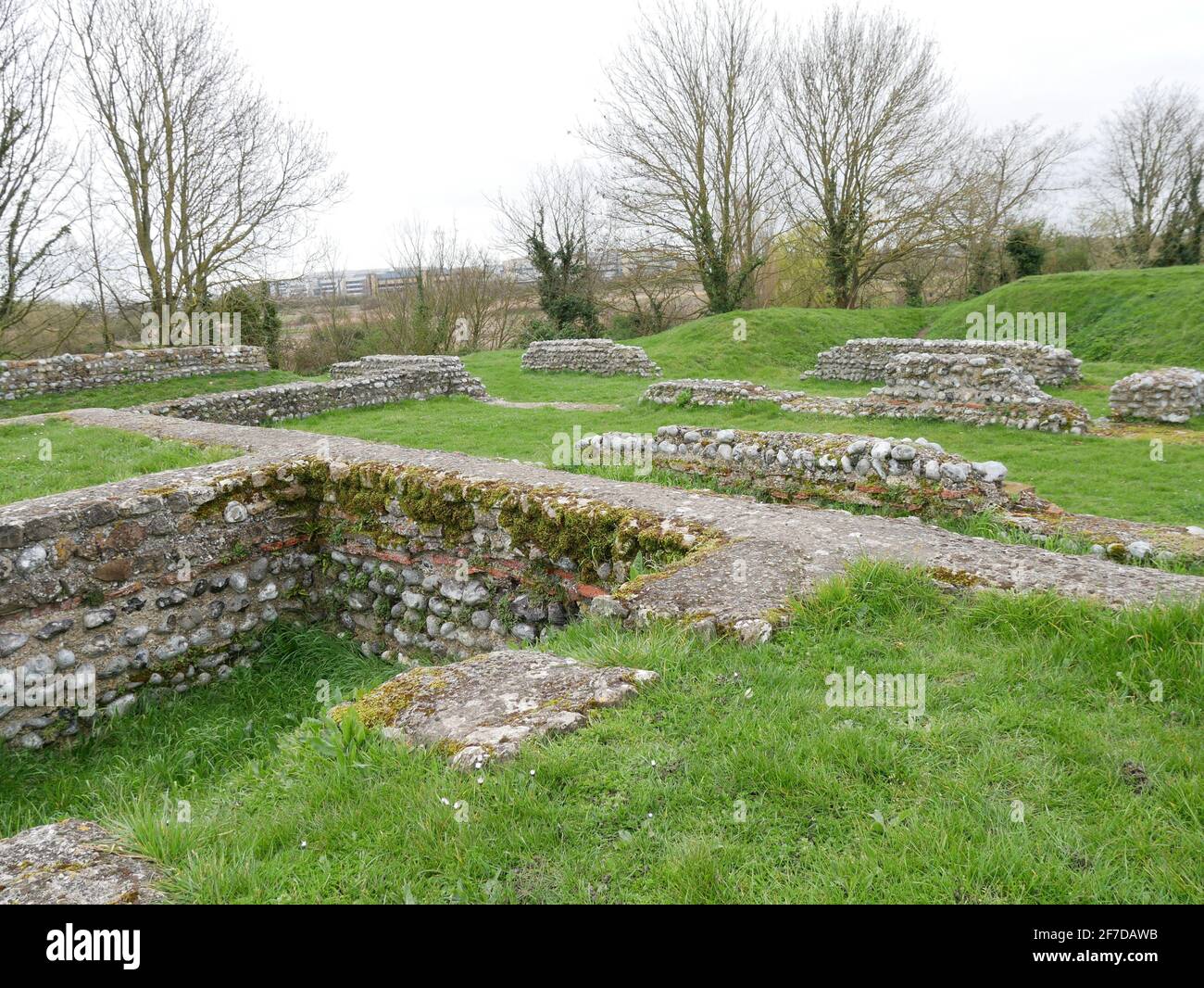 Richborough Roman Fort Stock Photo Alamy