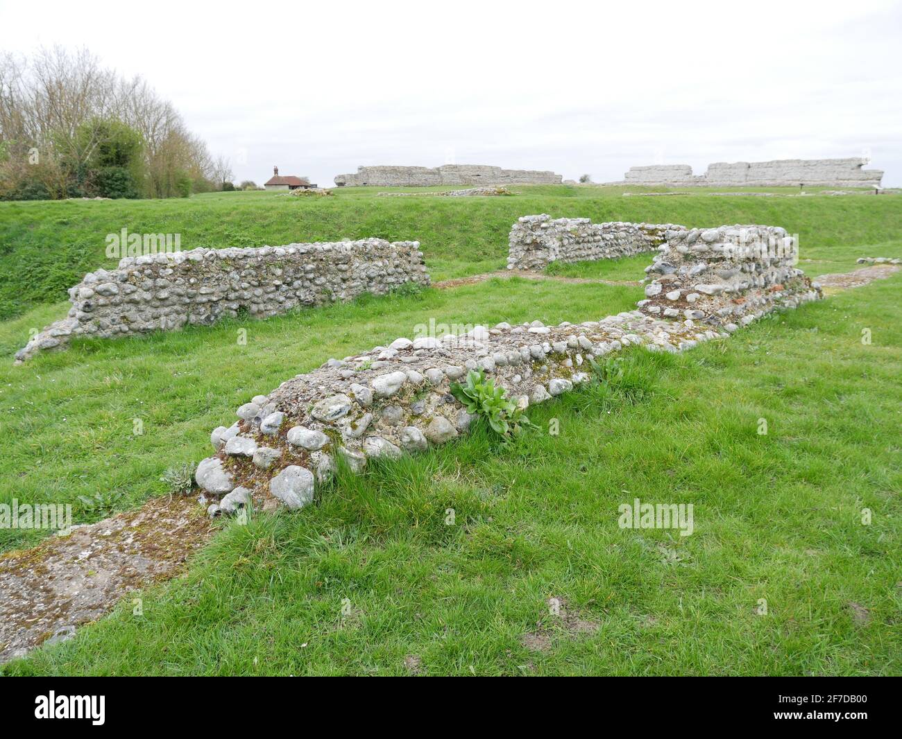 Richborough Roman Fort Stock Photo Alamy
