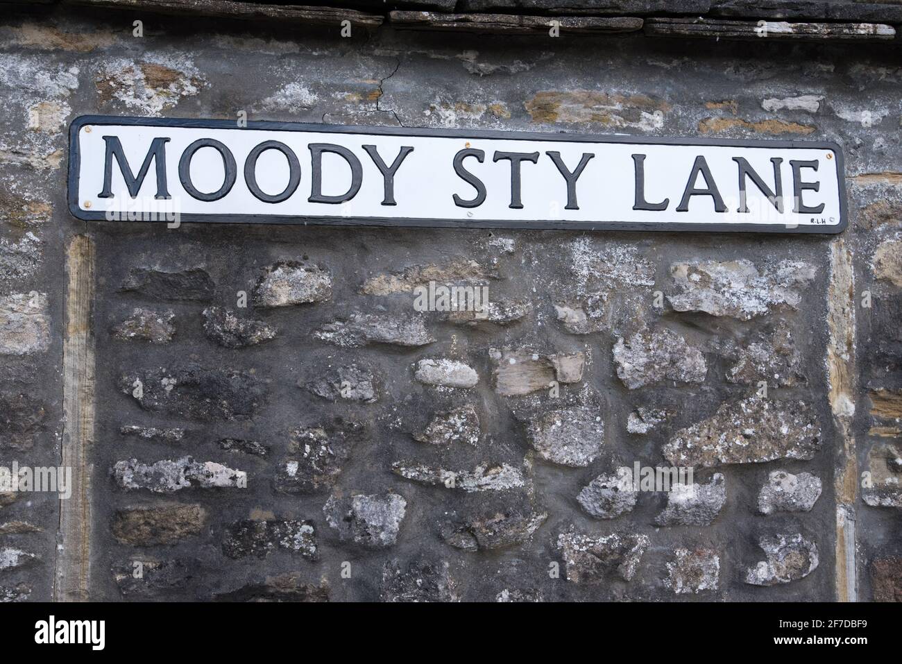A Grassington street name befitting Darrowby Stock Photo