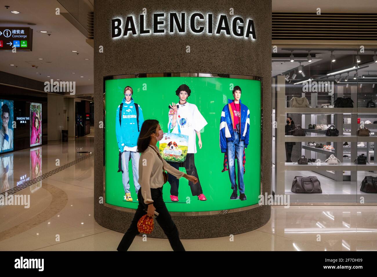 A shopper walks past the Spanish luxury fashion brand Balenciaga store in  Hong Kong. (Photo by Budrul Chukrut / SOPA Images/Sipa USA Stock Photo -  Alamy