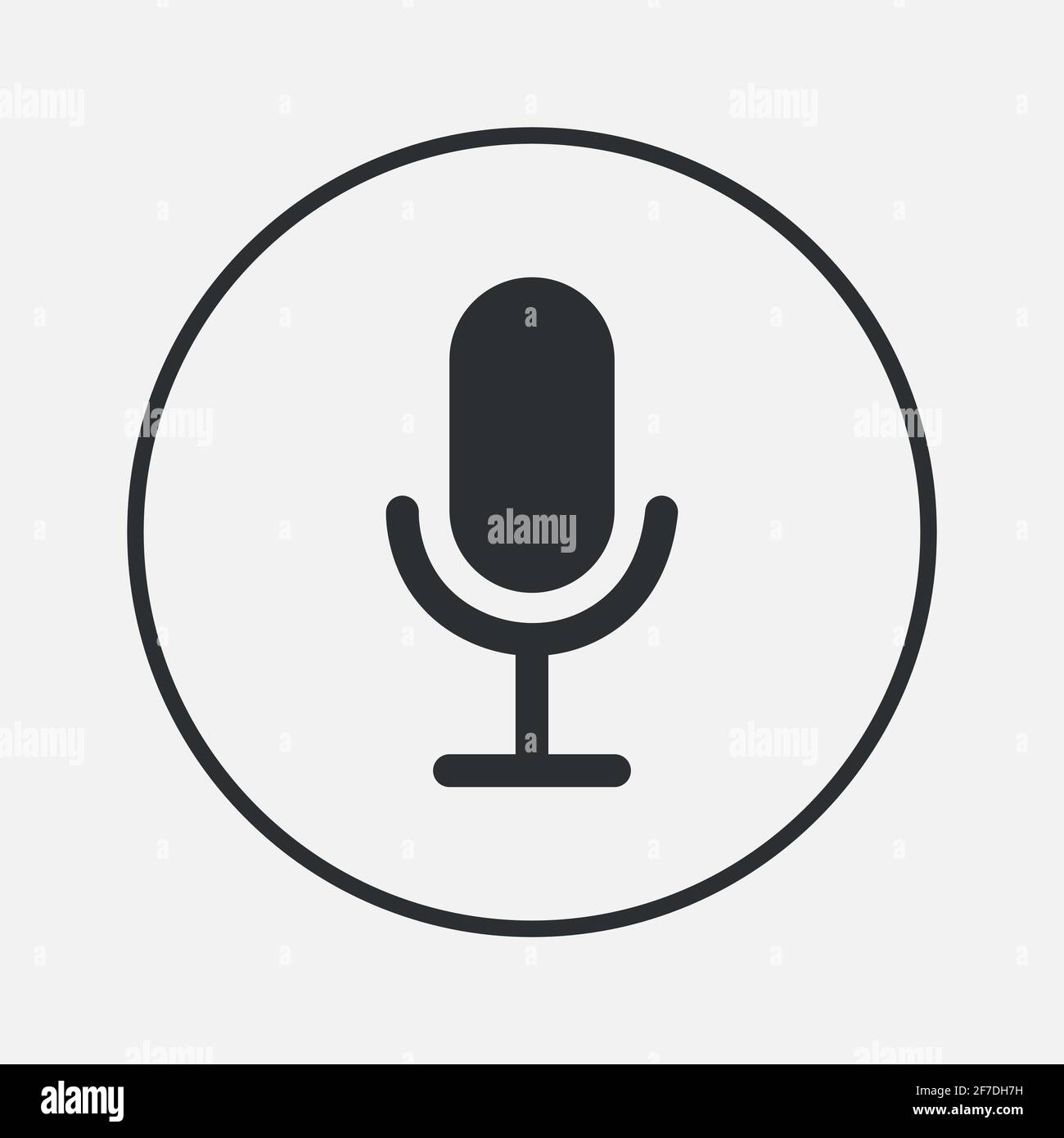 Clubhouse microphone. Audio Chat invite. Stock Vector