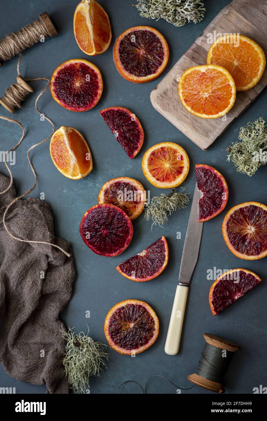 Food Photography of Blush oranges Stock Photo