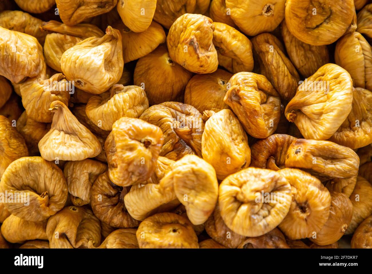 Dried figs for sale in turkish market in Antalya, Turkey Stock Photo