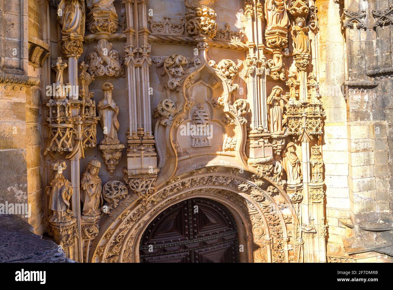 Manueline gate of the Convent of Christ in medieval Templar castle in ...