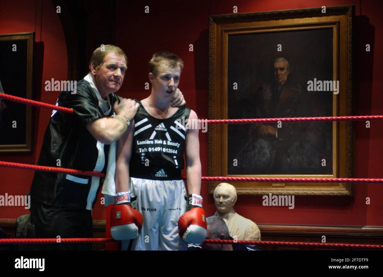 TOWN V GOWN BOXING AT OXFORD UNIVERSITY UNION,C LACEY {TOWN} FROM