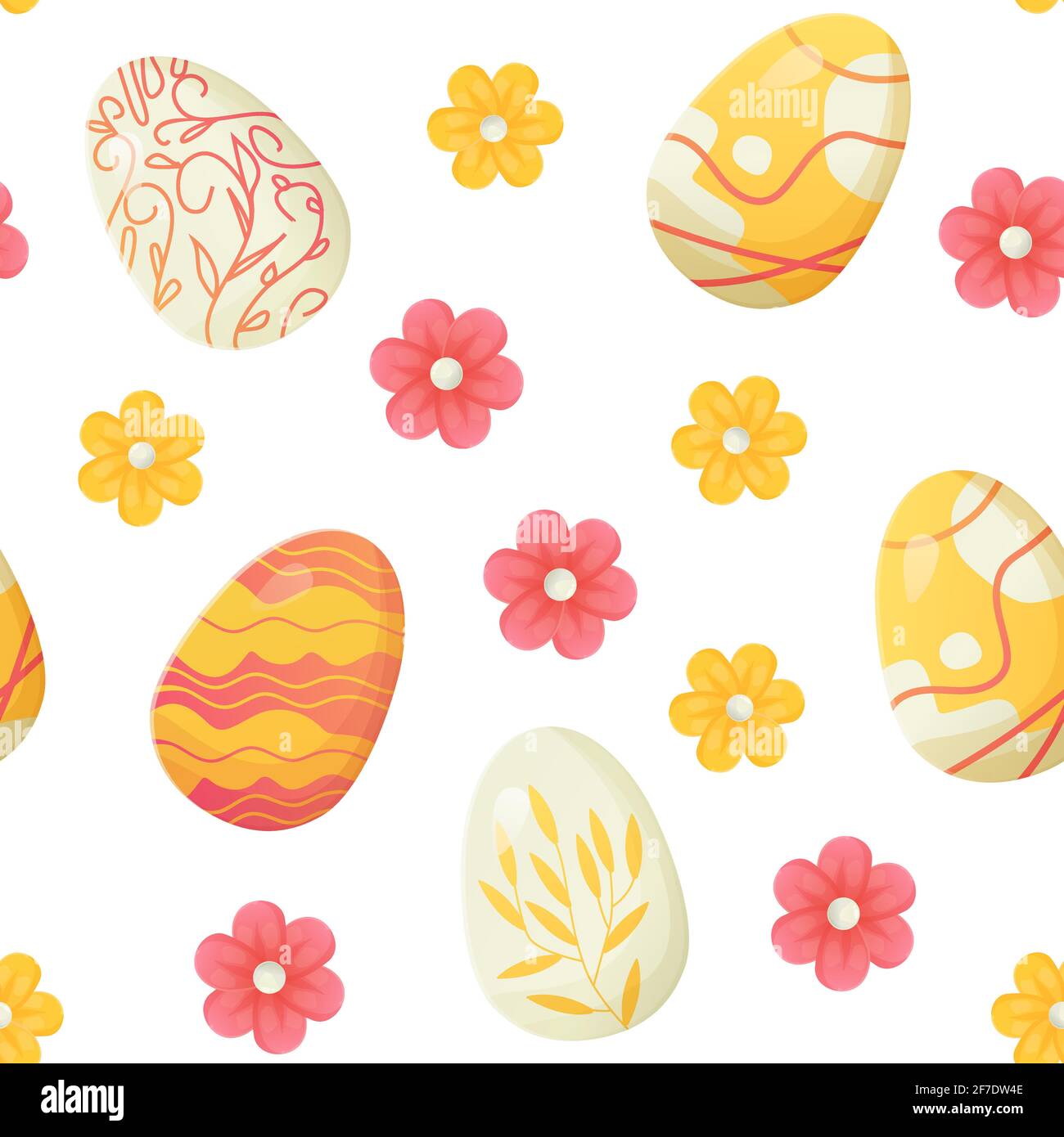 Easter Pattern Texture Easter egg seamless pattern. Texture with flowers. Can be used as ...
