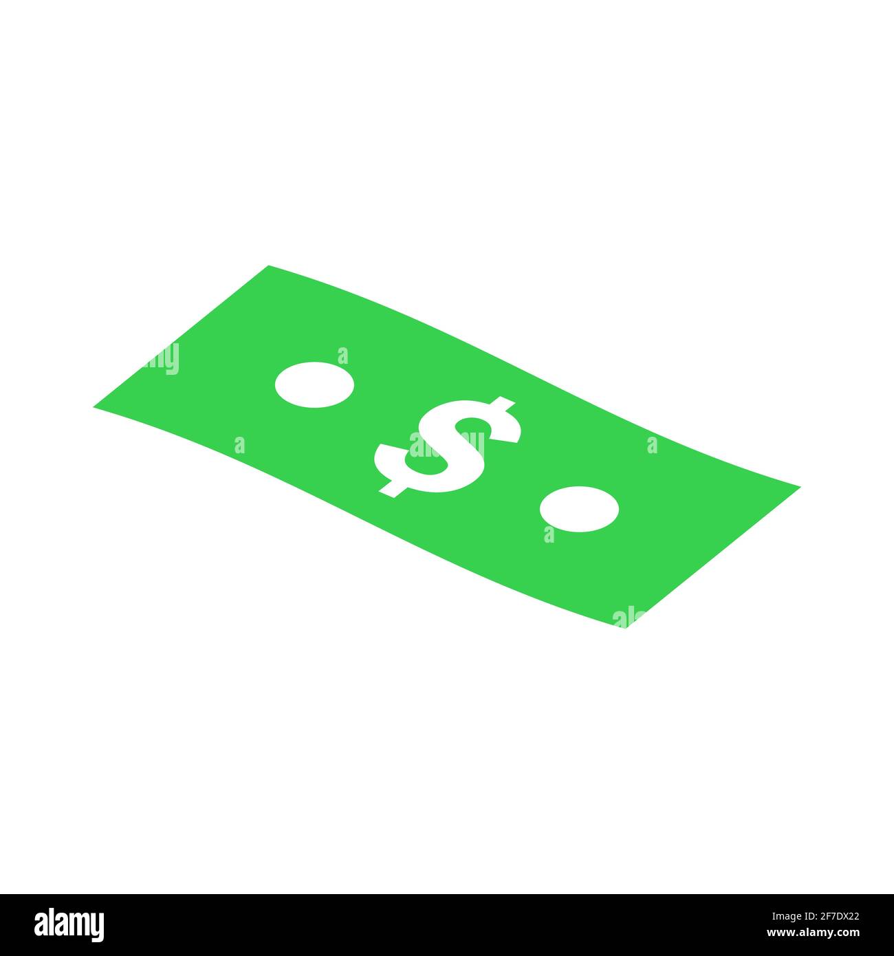 Vector Dollar Bill flat icon isolated on white background Vector EPS 10 Stock Vector