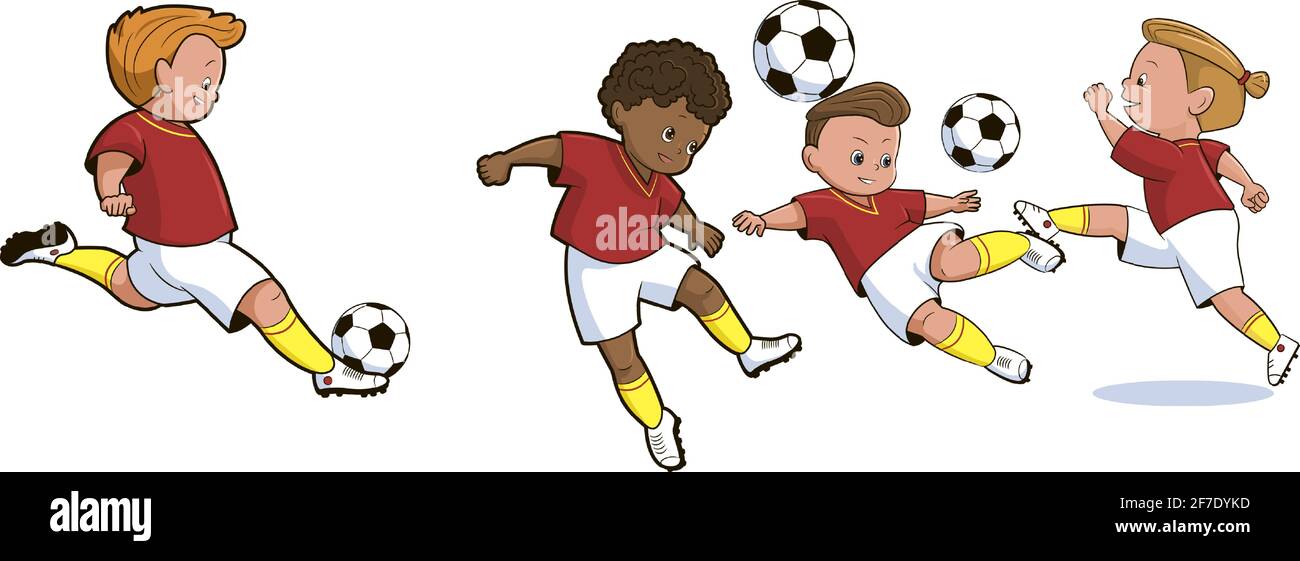 Football Player Teenage Boy In A Red Sports Shirt And Shorts Kicks A Soccer Ball Vector Illustration In Cartoon Style Isolated On White Background Stock Vector Image Art Alamy Football Player Teenage Boy In A Red Sports Shirt And Shorts Kicks A Soccer Ball Vector Illustration In Cartoon Style Isolated On White Background Stock Vector Image Art Alamy