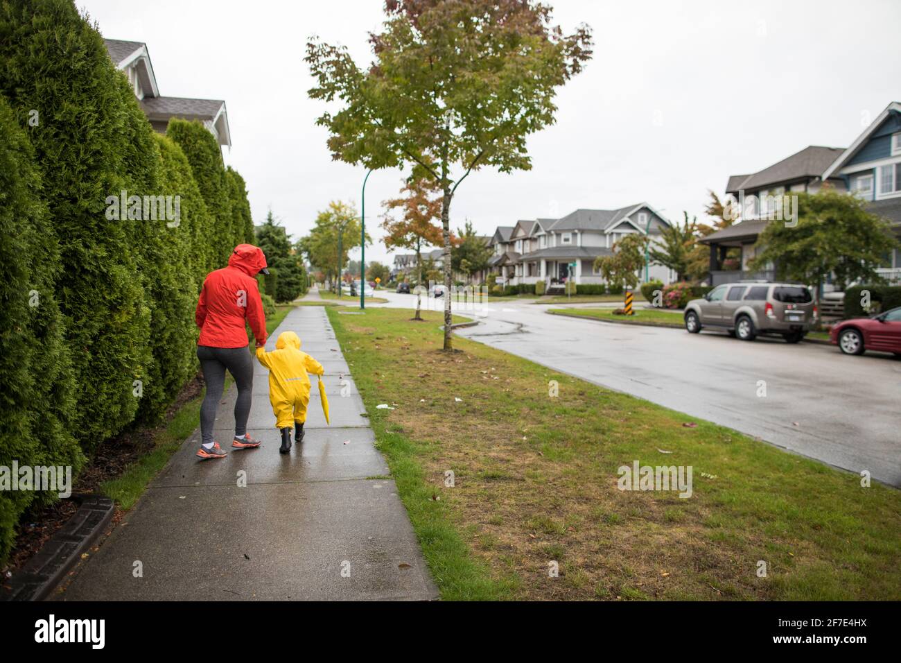 Suburban view on rainy day hi-res stock photography and images - Alamy