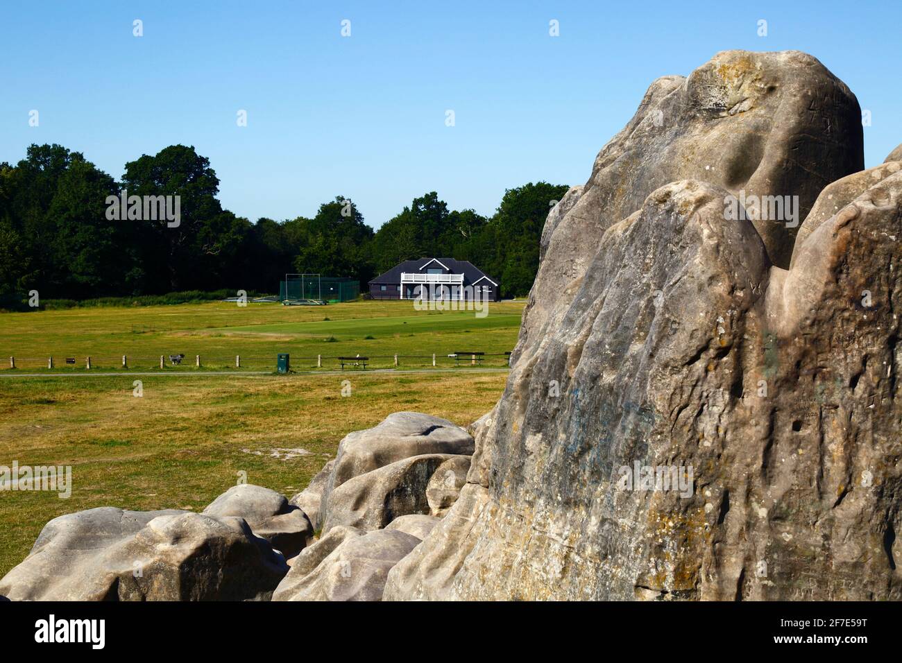 Detail of part of Wellington Rocks, cricket ground and pavilion in ...