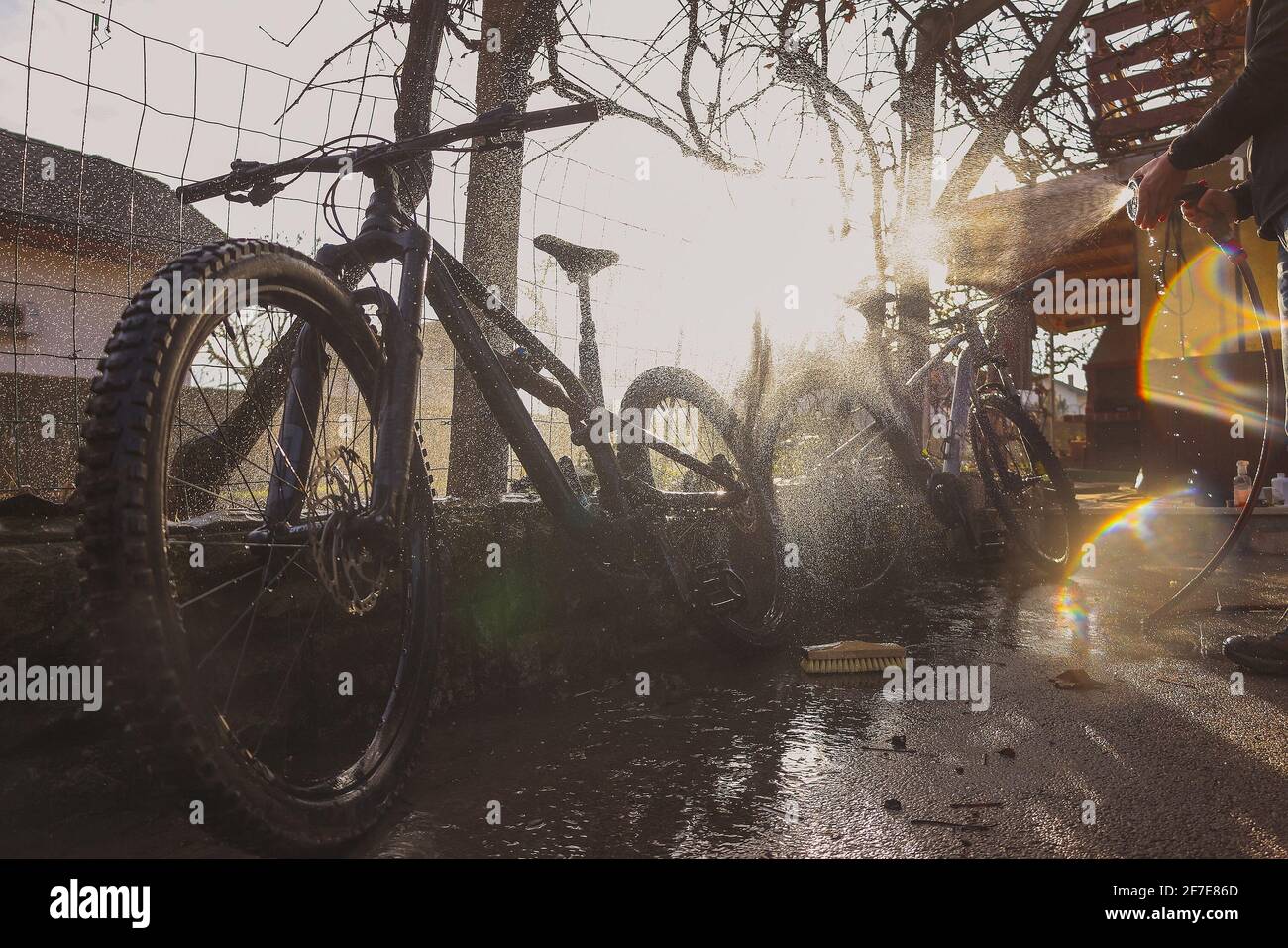 Muddy wheel of bicycle hires stock photography and images Alamy