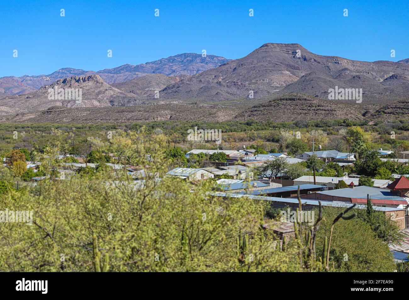 town of Villa Hidalgo. Villa Hidalgo, Sonora Mexico. (Photo: LuisGutierrez / NortePhoto.com)  pueblo de Villa Hidalgo. Villa Hidalgo, Sonora Mexico. (Photo: LuisGutierrez / NortePhoto.com) Stock Photo