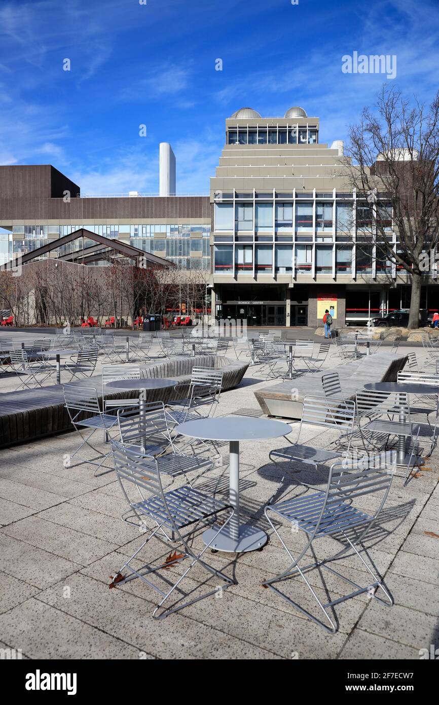 The view of Science Center from the Plaza.Harvard University.Cambridge.Massachusetts.USA Stock Photo