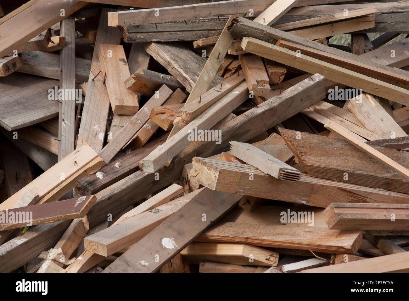 Pile of scrap lumber Stock Photo Alamy