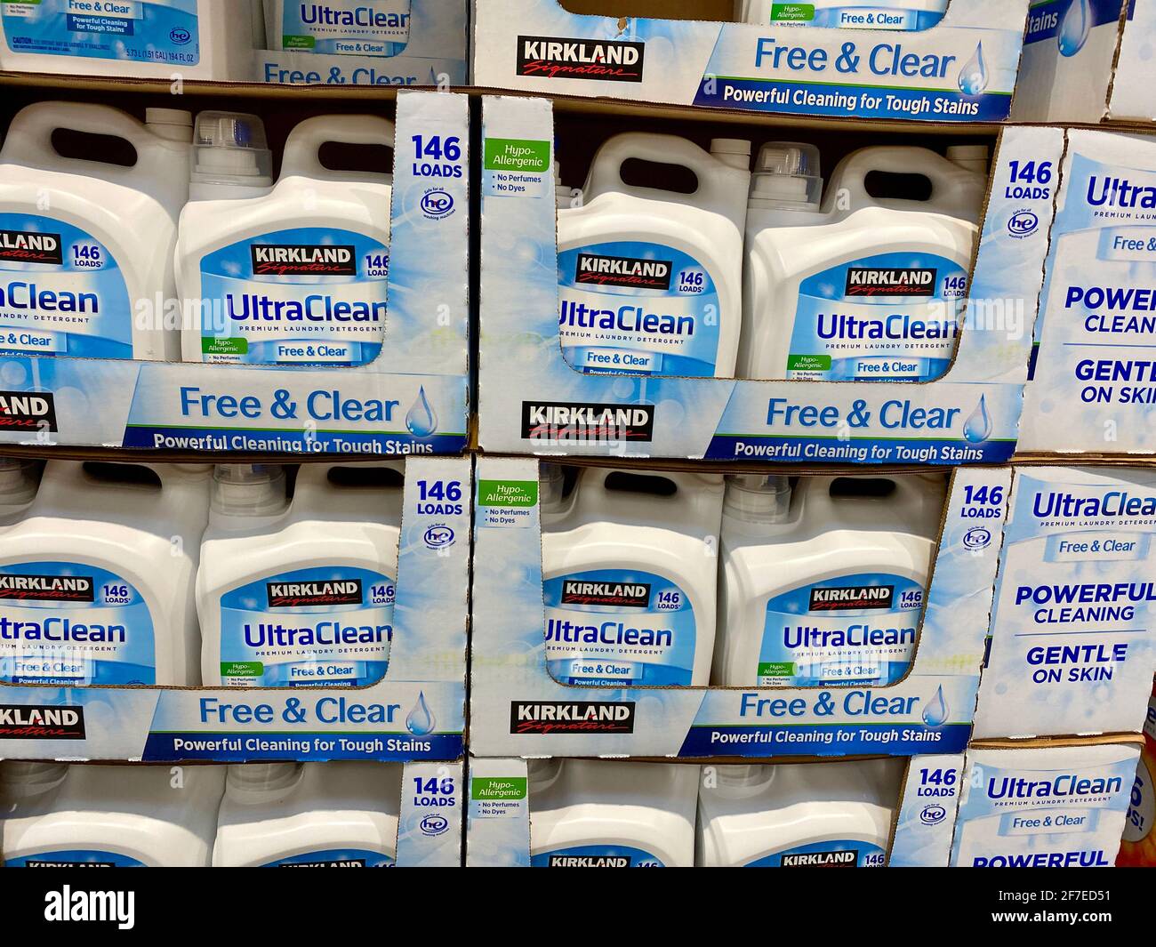 Kirkland Signature Ultra Laundry detergent Stock Photo